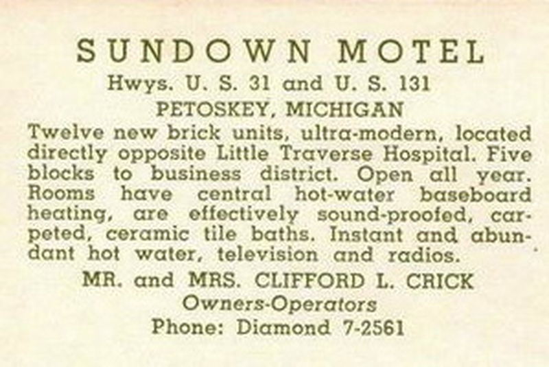 Sundown Motel - Old Postcard Photo